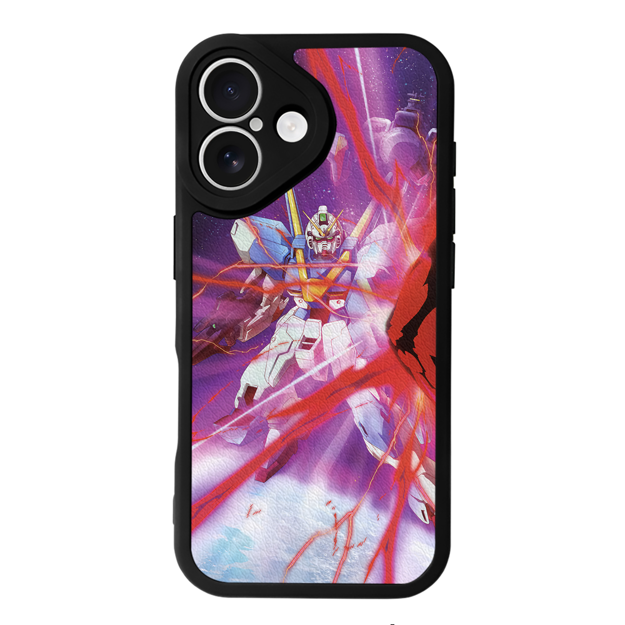 （画像用） 機動戦士ガンダム Mobile Suit Gundam 【iPhone 16シリーズ対応】シリコンスマホケース（レザー調） 材質：シリコン